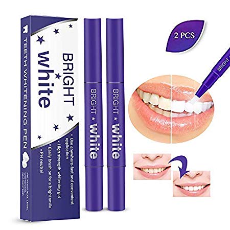 Teeth Whitening Pen – 2 Pcs Value Pack, 18  Uses, Whitening Treatments, No Sensitivity, Travel-Friendly, Effective, Painless, Beautiful White Smile, Effective Remove Yellow Teeth, Coffee stains etc.