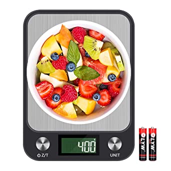 Food Scale for Calorie Control,Vsadey High-Precision 5000g/1g Digital Kitchen Scales for Weight Loss and Nutrition Ingest for Baking Cooking Dieting Plan