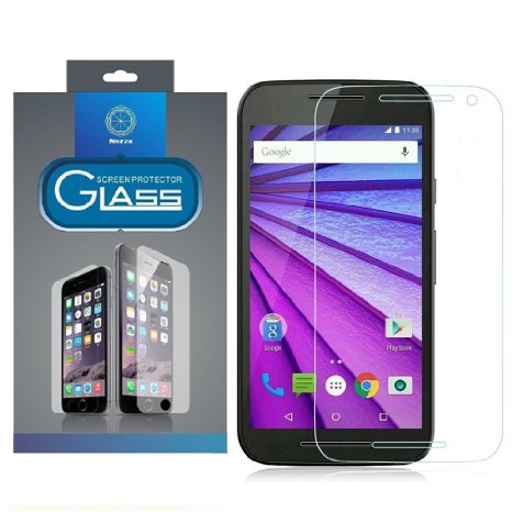 Moto G 3rd Screen Protector,Nozza Motorola Moto G 3rd Generation (2015) Screen protector,Tempered Glass 0.2mm 9H Hardness, Anti-Bubble High Definition Clear Shield