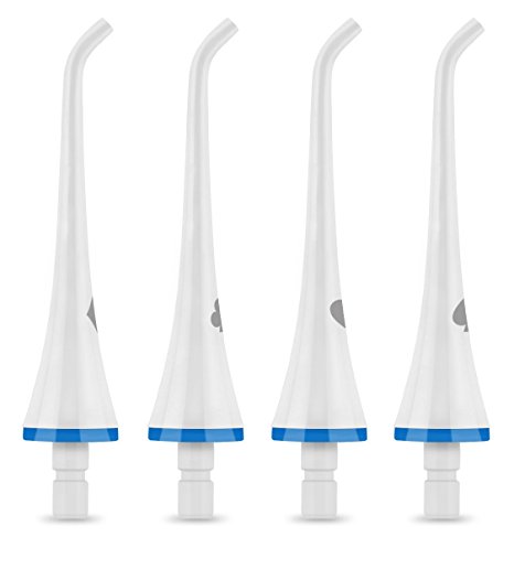 Kissliss Unique Mark Jet Tips Water Flosser Replacement Heads for Model WF01 - Pack of 4