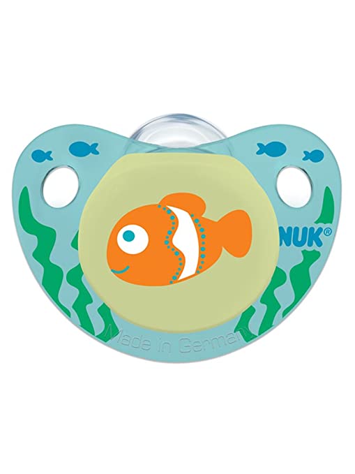 NUK Cute as a Button Pacifier, 6-18 Months, Sea Creatures/Assorted Colors, 2 pk