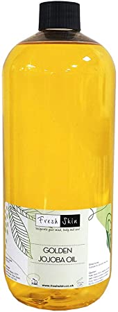 freshskin beauty ltd | Golden Jojoba Oil - 1 Litre (1000ml) - 100% Pure & Natural - Unrefined, Cold Pressed & Vegan Friendly