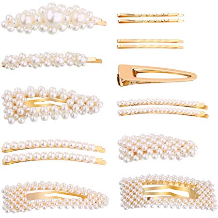 Yaomiao 15 Pieces Hair Pins Artificial Pearl Hair Clips Hair Barrettes for Women and Girls Wedding Party Supplies