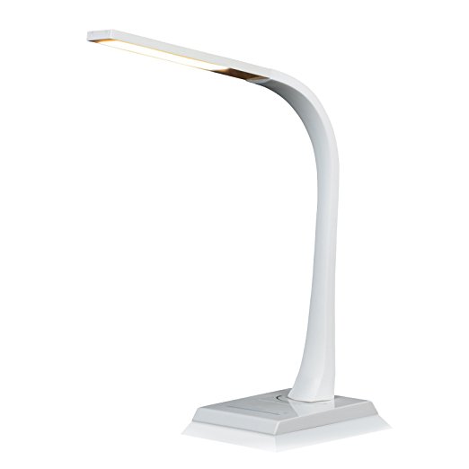Lightimetunnel 9W LED Desk Lamp Dimmable table light with USB Charging Port (Adjustable Gooseneck, Touch-Sensitive Controller, 7-Level Brightness)