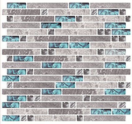 Cocotik 10.5"x10" Anti-mold Peel and Stick 3D Wall Tile - Pack of 6