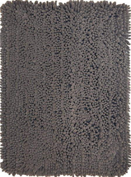 Modern Bath Premium Bathroom Rug with Non-slip Backing | Made With Thousands of Super Soft Microfiber Bristles that are Super Absorbent and Fast Drying | Machine Washable - 17" x 24" - Gray