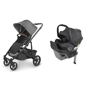 UPPAbaby Travel System, includes Cruz V2 Stroller   Mesa Max Car Seat Combo/Toddler Seat, Rain Shield, Storage Bag, Car Seat, Base   Robust Infant Insert Included/Greyson (Charcoal Mélange)