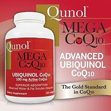 Qunol Mega CoQ10 100 mg Ubiquinol - 120 Softgels by Qunol