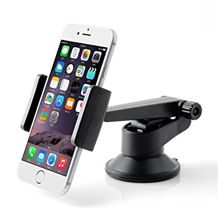 iDudu Car Phone Mount, Dashboard Phone Holder, Adjustable Car Cell Phone Cradle for iPhone 6s Plus 6s 5s 5c Samsung Galaxy S7 Edge S6 S5 Note 5
