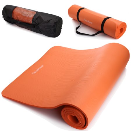 Readaeer®10mm Thick Exercise Yoga Mat Pad with Carrying Bag and Strap