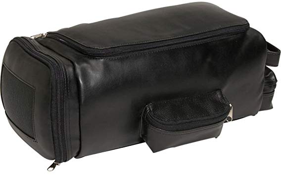 Royce Leather Travel Bag Storage for Shoes, Black