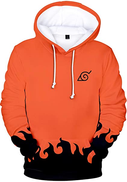 FLYCHEN Boy's Fashion 3D Printed Cartoon Hoodies Sweatshirt Show Support to Anime Naruto