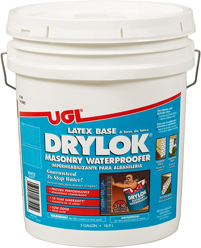 Drylok 275 Masonry Waterproofer Water-Based White, 5-Gallon Pail