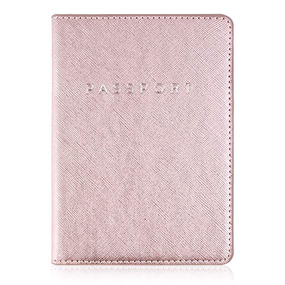 Leminimo Leather Marble Passport Cover Passport Holder With RFID Blocking - Marble Print Passport Case Travel Wallet