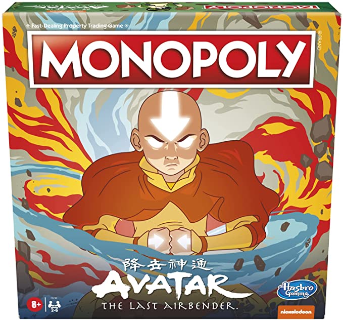 Monopoly: Avatar: Nickelodeon The Last Airbender Edition Board Game for Kids Ages 8 and Up, Play as a Member of Team Avatar