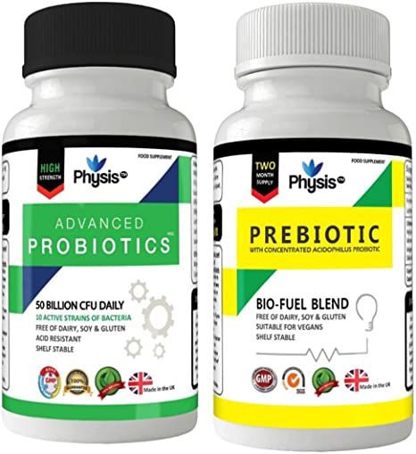 Physis Advanced Probiotics and Prebiotic Bio-Fuel - Ultimate Gut Flora Combo Pack