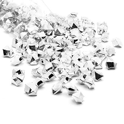 Acrylic Gems Ice Crystal Rocks for Vase Fillers, Party Table Scatter, Wedding, Photography, Party Decoration, Crafts by Royal Imports, 1 LB (Approx 180-200 gems) - Silver