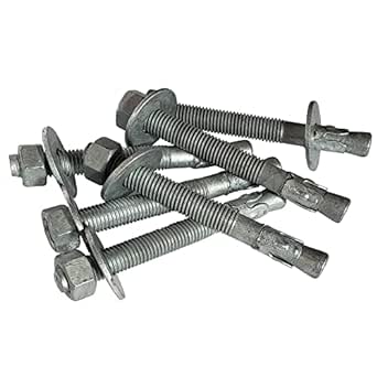 5/8" x 6" Wedge Anchor | Hot Dip Galvanized | with Hex Nut and Flat Washer| 10pcs per Box