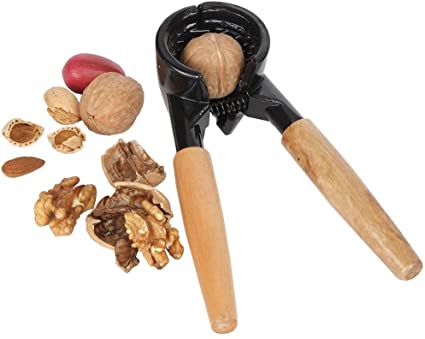 Home-X - Heavy Duty Spring Loaded Nutcracker, Premium Tool Works Wonders on Walnuts, Chestnuts, Pecans, Hazelnuts, Almonds & More, A Great Addition to Every Kitchen