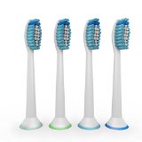 Sonishare Premium Soft Replacement Toothbrush Heads replaces HX605354 - 4 Pack Other Quantities Also Available - Fits Diamond Clean  Easy Clean  Healthy White  Plaque Control  Flex Care