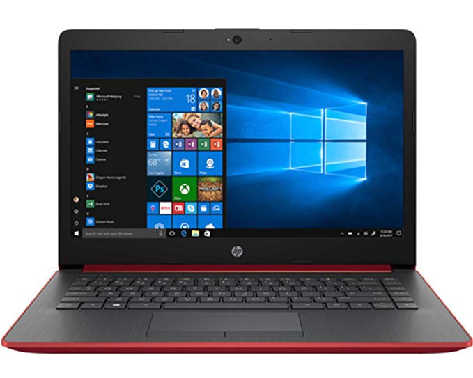 HP 14z High Performanec Laptop in Scarlet Red (AMD E2-9000e Dual-Core Processor, 4GB RAM, 32GB eMMC Storage, 14" HD (1366 x 768), AMD Radeon R2, WiFi, Camera, Microphone, Win 10 Home)