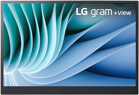 Lg Gram 16-inch +View Portable Monitor with USB Type-C, DCI-P3 99% (Typ.), Auto Rotate, Two-Way Supported Folio Cover