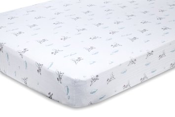 aden  anais classic crib sheet liam the brave - flying dog