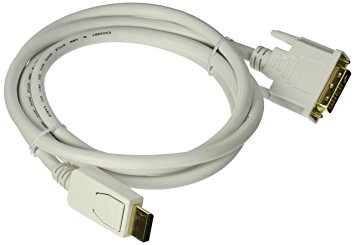 Monoprice 6ft 28AWG DisplayPort to DVI Cable - White