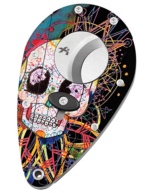 Xi1 Limited Edition Las Calacas Day of The Dead Double Guillotine Cigar Cutter Gift Box Black Skull