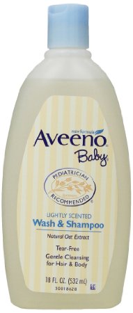 Aveeno Baby Wash and Shampoo with Natural Oat Extract, 18 Ounce