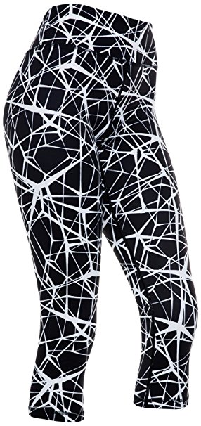 CompressionZ Women's Capris - Body Slimming Compression for Yoga, Fitness & Gym with Hidden Pocket