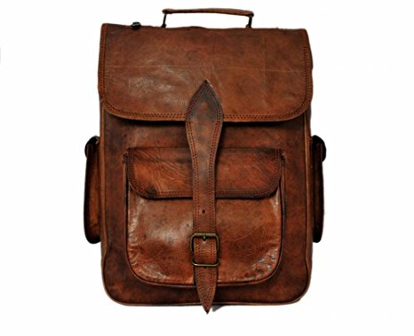 Handmade Genuine Leather Backpack Laptop Bag for Men Women Gift for Him Her
