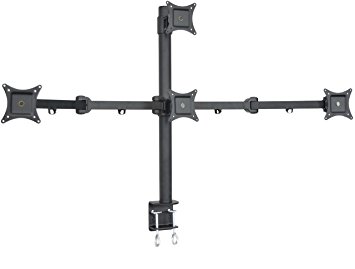 VIVO Quad LCD Monitor Heavy Duty Desk Mount 3   1 Stand / Holds Four Screens up to 24" Each (STAND-V004C)