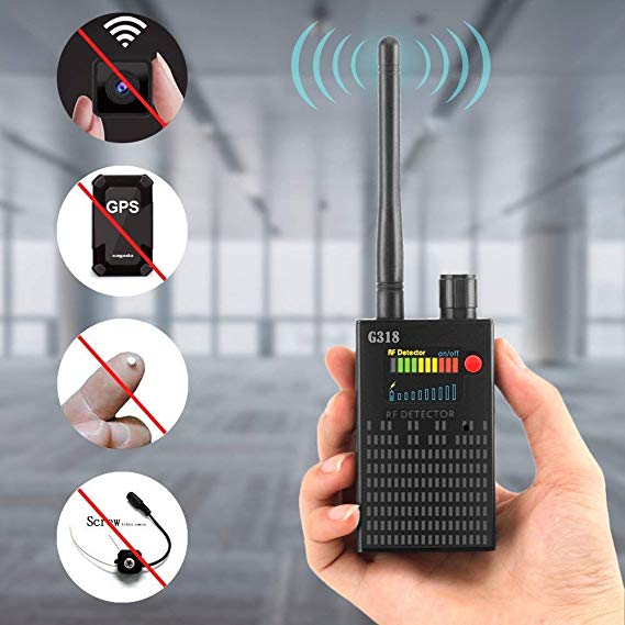 【Newest Version】 Dooreemee Anti Spy RF Signal Detector Bug Detector for Wireless Hidden Camera Laser Lens GSM Device Finder, GPS Tracker Scanner, Radio Detector
