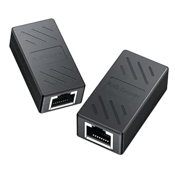 Snowkids Ethernet Coupler, Ethernet Extender 2 Pack for Cat8/Cat7/Cat6/Cat5, 1000Mbps High Speed Ethernet Connector, Network Adapter, Internet Connector in Line Female to Female Coupler RJ45