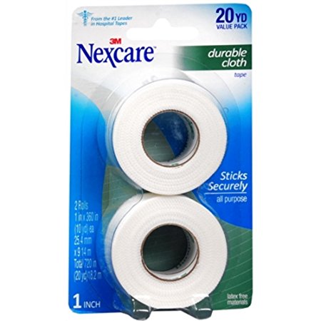 Nexcare Durapore Durable Cloth Tape 1 Inch X 10 Yards, 2 ea (Pack of 3)