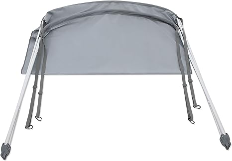 Intex Bimini Top Sun Shade Canopy Cover with Aluminum Frame for Mariner, Seahawk, Excursion, & Challenger Boat Models, Accessory Only, Gray