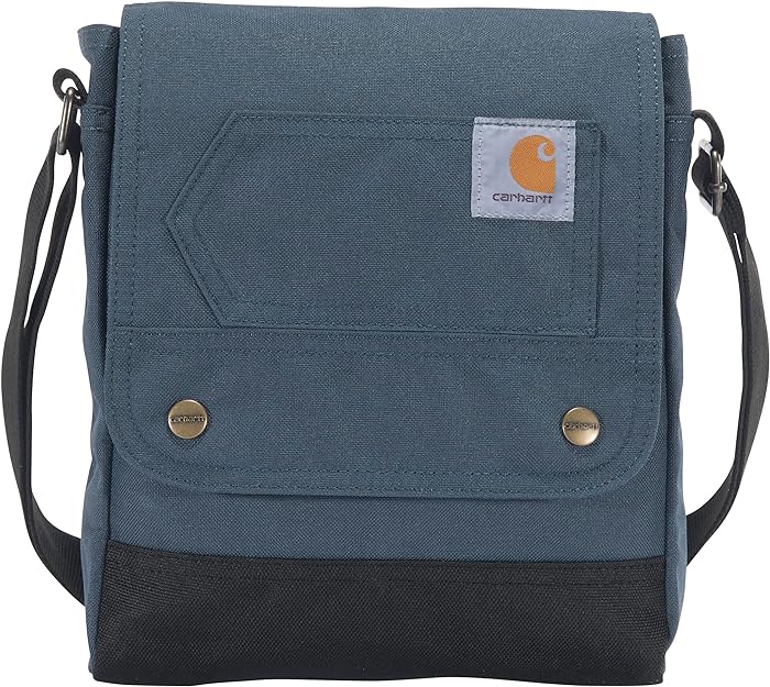 Carhartt, Durable, Adjustable Crossbody Bag With Flap Over Snap Closure