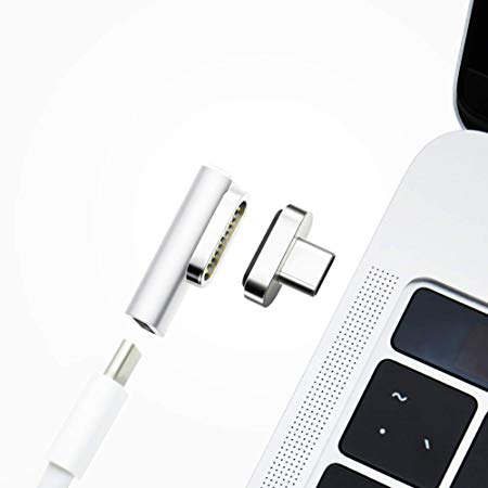 Sicotool Compatible with Macbook Pro Magnetic USB C Adapter Type C Converter 10Gbps Data Transfer,up to 4K Video,PD 2.0,Compatible with Dell XPS more Type-c Device (Silver)