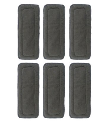 (LOVE MY) Baby 5 Layer Charcoal Bamboo Inserts Reusable Liners for Cloth Diapers include 6 pieces