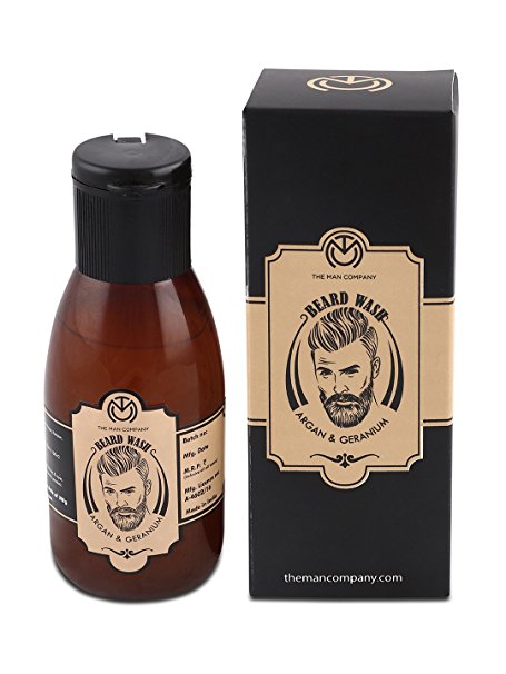 The Man Company Beard Moustache and Mooch Wash - 100 ml (Argan and Geranium)