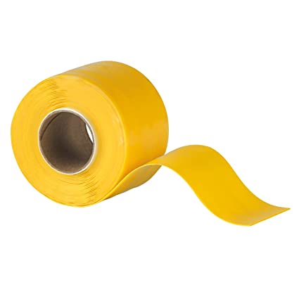 X-Treme Tape TPE-XZLYEL Silicone Rubber Self Fusing Tape, 1" x 10', Triangular, Yellow