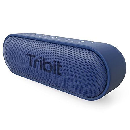 Tribit XSound Go Portable Bluetooth Speaker, 2×6W Wireless Speaker, with Rich Bass, 24-Hour Playtime, IPX7 Waterproof, 66FT Bluetooth Range & Built-in Mic, for Home, Shower, Beach, Party (Blue)