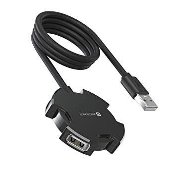 Portronics Mport 4C USB 2.0 Hub with 4USB Ports, 1.2M Cable Length, Plug & Play(Black)