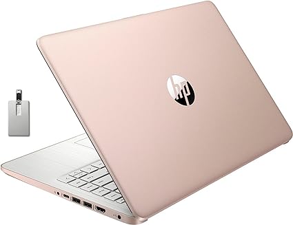 HP 2022 Stream 14" HD BrightView Laptop, Intel Celeron N4120, 8GB RAM, 64GB eMMC, Intel HD Graphics, 720p Webcam, 1 Year Office 365, Gold, Win 11 S, 32GB Snowbell USB Card