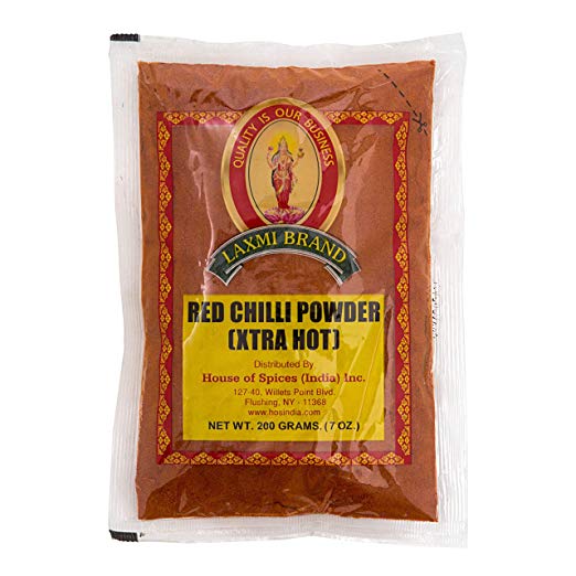 Laxmi Traditional Indian Spicy Red Chili Powder, Extra Hot - 7oz