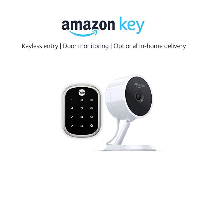 Yale Assure YRD256 Lock SL Key Free Touchscreen Deadbolt in Satin Nickel   Amazon Cloud Cam, works with Amazon Key