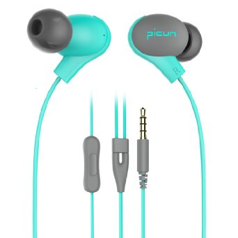 Picun S2 Earphones In-ear Earbuds Headphones with Microphone (Light Blue or Mint Green)