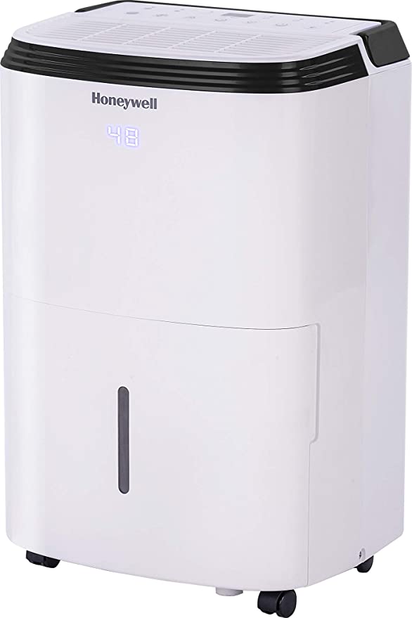 Honeywell, White TP50WK Energy Star Dehumidifier for Medium Basement & Living Room up to 3000 sq. ft with Anti-Spill Design & Filter Change Alert