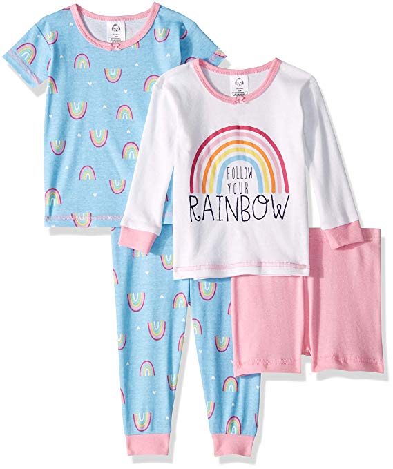 Gerber Girls' 4-Piece Pajama Set